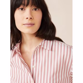 Free Assembly Women's Boyfriend Shirt with Long Sleeves