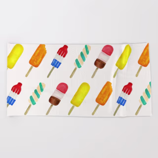 Popsicle Collection Beach Towel