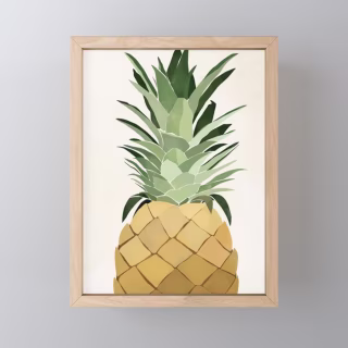 Pineapple Framed Mini Art Print