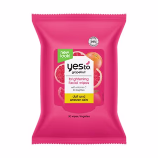 Yes To Grapefruit Brightening Facial Wipes, Single Pack, 30 Count