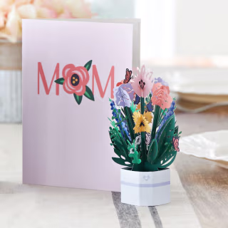 Lovepop Mother's Day Flower Basket Card with Mini Bouquet