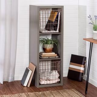 Honey-Can-Do 3 Cube Premium Laminate Gray