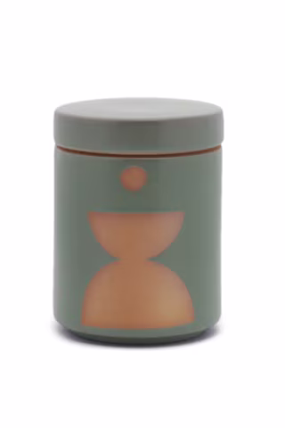 Form Ceramic Candle with Lid, Spanish Moss