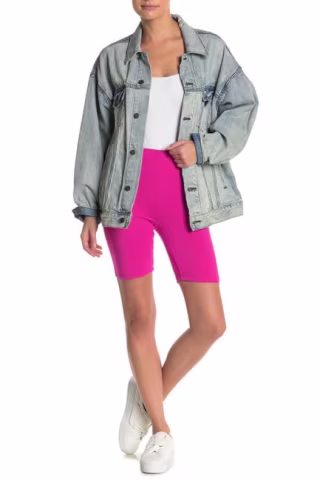 GOOD LUCK GEMSolid High Waisted Biker Shorts
