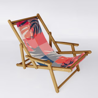 Tropical Puzzle Sling Chair