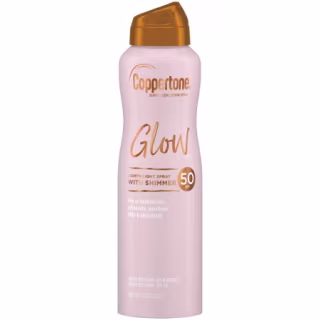 Coppertone Glow Shimmering Sunscreen Spray with Broad Spectrum SPF 50, 5 oz