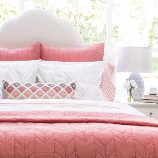 Coral Chevron Quilt