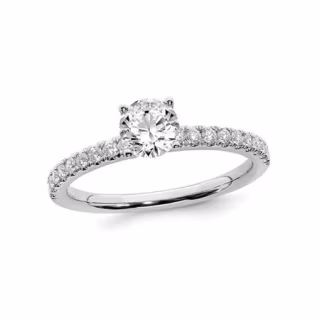 Gem & Harmony 3/4 Carat Lab Grown Diamond Engagement Ring in 14k White Gold