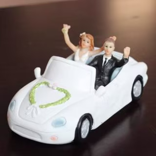 Cheery Toppers Convertible Car-Figurine Wedding Cake Topper