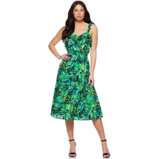 Sofia Jeans by Sofia Vergara Mommy and Me Women's Cascade Front Midi Dress