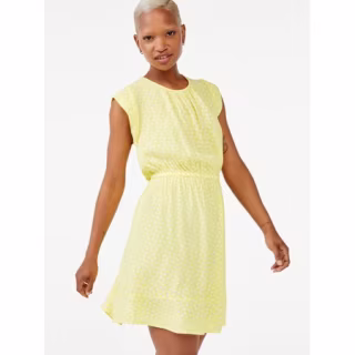 Free Assembly Women's Flutter Sleeve Mini Dress
