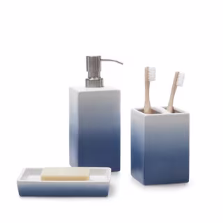Gap Home Ombre 3 Piece Ceramic Bath Accessory Set Blue