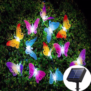 ZTOO Solar String Lights Outdoor, Butterfly Solar Light String Waterproof Decorative Lighting for Patio Garden Yard Party Wedding
