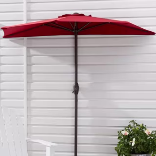 Mainstays Hillwood 7' White Half-Round Patio Umbrella