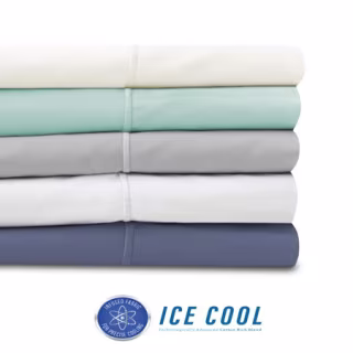 SensorPEDIC Ice Cool 400 Thread Count Dark Blue Sheet Set - Twin