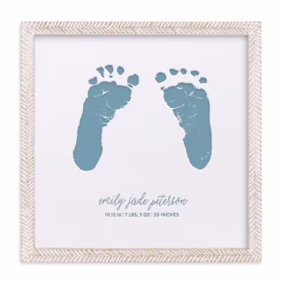 Minted Custom Footprints Letterpress Art