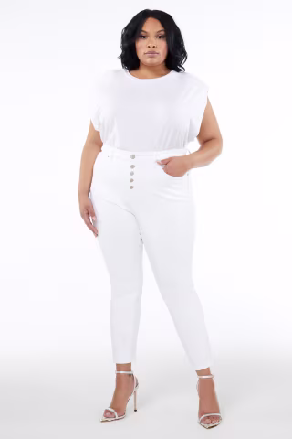 Good American Good Curve Crop High Waist Skinny Jeans