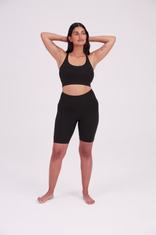 Black FLOAT High-Rise Bike Short