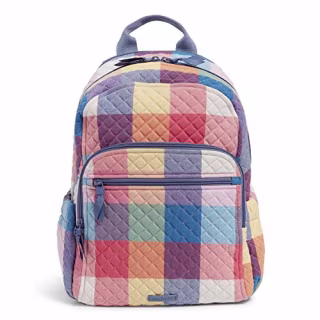 Vera Bradley Women's Signature Cotton Campus Backpack, Tropics Plaid, One Size