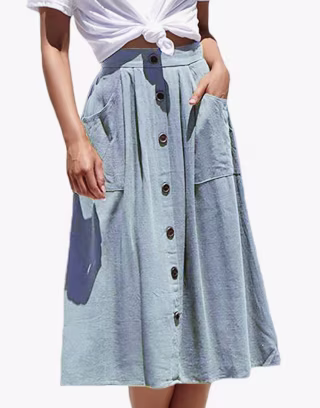 A-Line Midi Skirt