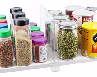Amy and Delle Clear Acrylic Shelf Dividers | Must-Have for Closet Organizing and Storage | Versatile Divider Can Be Used for Kitchen Cabinet and Pantry Organizer | Made in The USA,