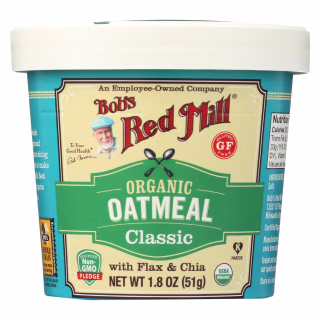 Bob's Red Mill Organic Gluten Free Oatmeal Cup, Classic, 12 Count