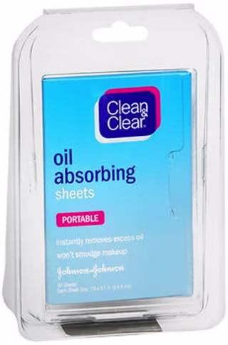 Clean &amp; Clear Oil Absorbing Sheets, 50 Count