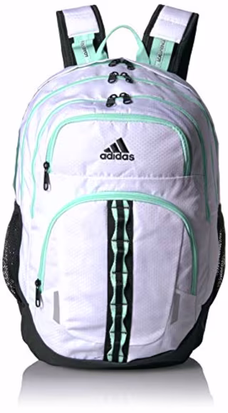 adidas Unisex Prime Backpack, White/Clear Mint/Black, ONE SIZE