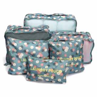 Asewin Hot Sale 6PCS/set Travel Storage Bags, Waterproof Clothes Storage Bags Packing Cube Travel Luggage Organizer Pouch Travel Cubes + 3 Pouches For Travel Organizer