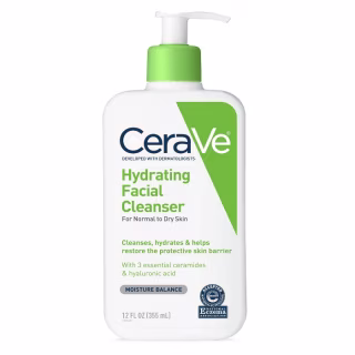 CeraVe Hydrating Facial Cleanser For Normal To Dry Skin Fragrance Free - 12oz