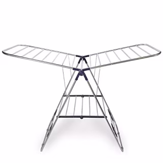 CRESNEL Stainless Steel Clothes Drying Rack - Adjustable Gullwing and Foldable for Easy Storage - Rust-Proof for Indoor and Outdoor Use