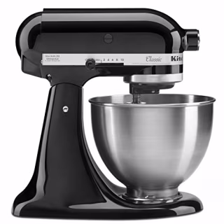 KitchenAid Classic Series 4.5 Quart Tilt-Head Stand Mixer, Onyx Black (K45SSOB)