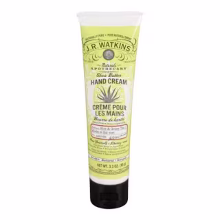 J.R. Watkins Hand Cream with Shea and Cocoa Butters, Aloe &amp; Green Tea, 3.3