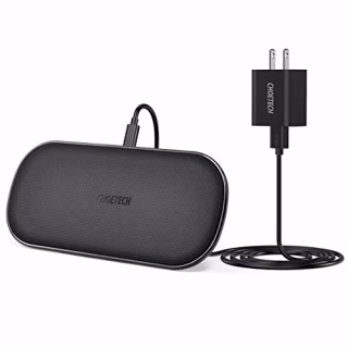 CHOETECH Dual Wireless Charger, 5 Coils Qi Certified Fast Wireless Charging Pad Compatible with iPhone 11/11 Pro/11 Pro Max/XS Max/X, Samsung Galaxy Note 10/Note 10+/S10, AirPods Pro(Adapter Included)