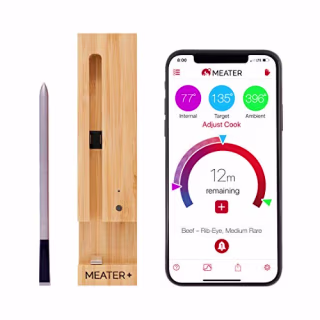 New MEATER+165ft Long Range Smart Wireless Meat Thermometer for the Oven Grill Kitchen BBQ Smoker Rotisserie with Bluetooth and WiFi Digital Connectivity