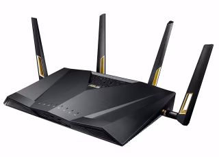 Asus RT-AX88U AX6000 Dual-Band Wifi Router, Aiprotection Lifetime Security by Trend Micro, Aimesh Compatible for Mesh WIFI System, Next-Gen Wifi 6, Wireless 802.11Ax, 8 X Gigabit LAN Ports