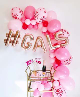 Galentine Balloons, Valentine Balloon Garland, Balloon Garland, Valentine Balloons, Valentines Day Party, Galentines party, #gals balloons