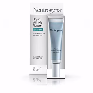 Neutrogena Rapid Wrinkle Repair Hyaluronic Acid Retinol Under Eye Cream - Anti Wrinkle Eye Cream for Dark Circles & Puffiness & Under Eye Bags - Hyaluronic Acid, Glycerin & Retinol Cream, 0.5 fl. oz
