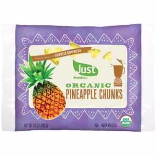 Just FreshDirect Organic Frozen Fruit, Pineapple Chunks