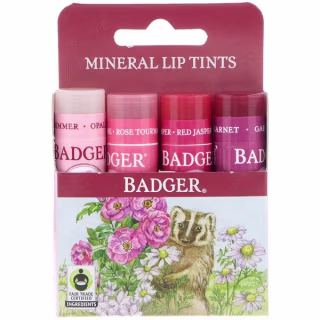 Badger Mineral Lip Tints -- 4 Pack