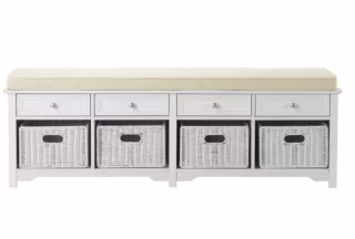 Home Decorators Collection 4-Basket Storage Bench