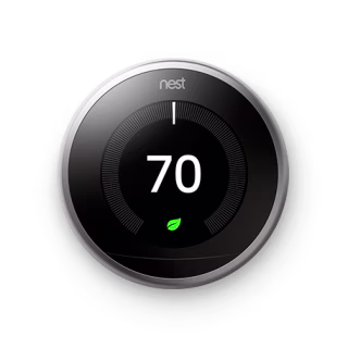 Google Nest Learning Thermostat- 3rd Generation- Stainless Steel