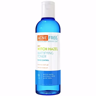 Acne Free Witch Hazel Mattifying Toner 8.4 oz with Witch Hazel, Glycolic Acid, Aloe Vera, Toner to Help Rebalance Skin's pH and Remove Excess Oil