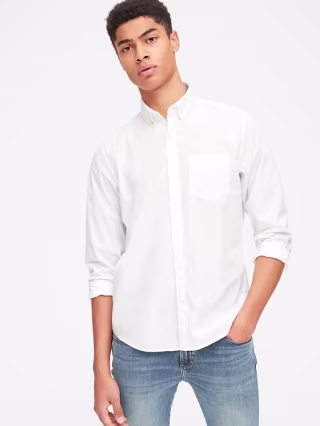 Gap Stretch Poplin Shirt in Untucked Fit