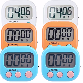 LinkDm Small Digital Kitchen Timer 6 Pack