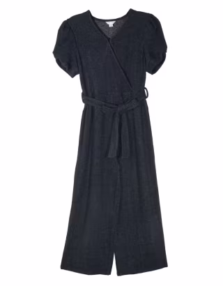 Habitual Girl Hacci Knot Front Jumpsuit