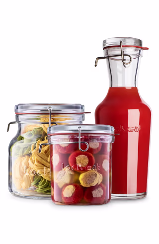 Luigi Bormioli Lock Eat 3-Piece Sealed Storage Container Set