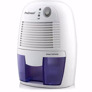 Pro Breeze Electric Mini Dehumidifier, 1200 Cubic Feet (150 sq ft), Compact and Portable for High Humidity in Home, Kitchen, Bedroom, Bathroom, Basement, Caravan, Office, RV, Garage with Auto Shut Off