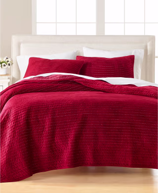 Martha Stewart Velvet Channel Stitch Quilt