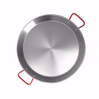 Machika Polished Steel Paella Pan 24 inch